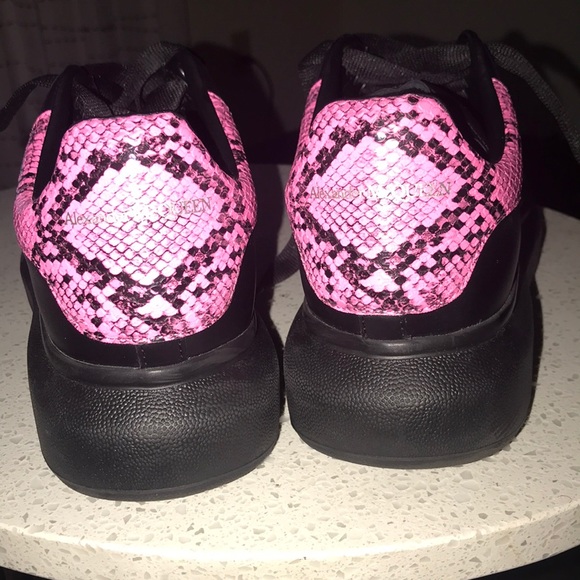 alexander mcqueen pink snakeskin